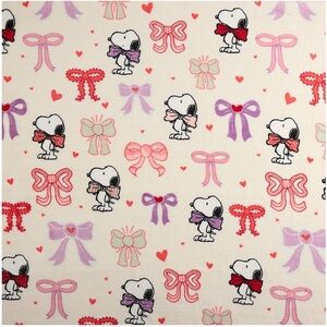 PEANUTS SNOOPY VALENTINE'S DAY BOWS & HEARTS THROW BLANKET 60x72in NWT
